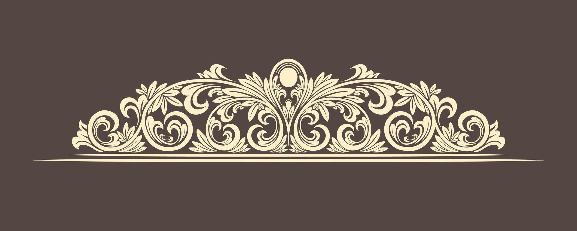 Scroll and Flower Frames ornament vector