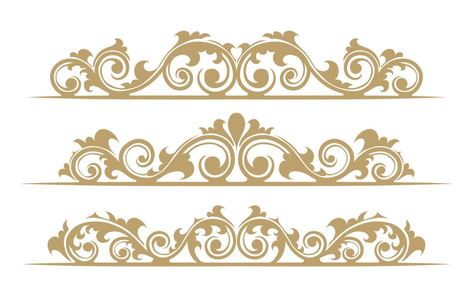 Frame floral ornament set elements vector