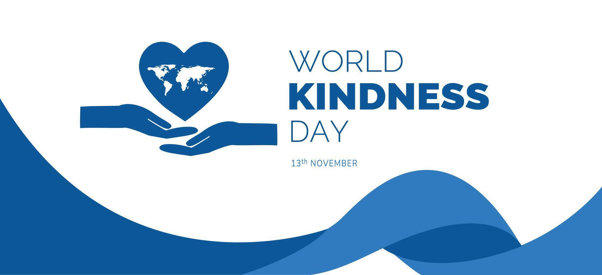World kindness day is observed november 13. Template for banner, greeting card, poster with background. illustration on the theme of world kindness day vector
