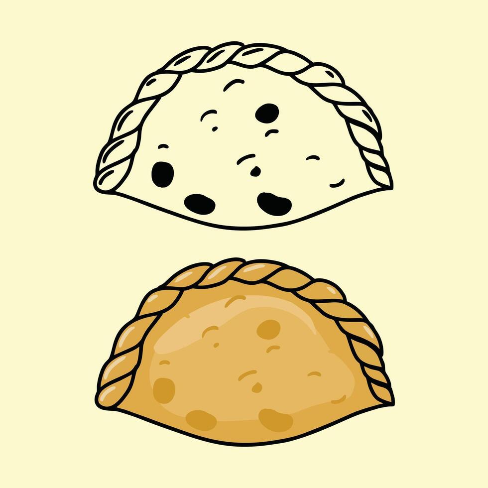 Set of pastel snack indonesian food vector