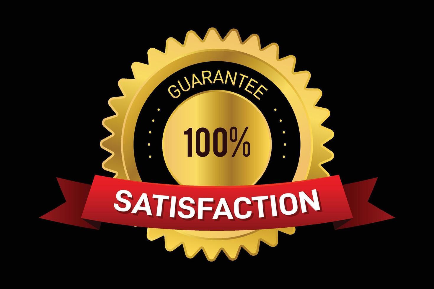 100 guarantee satisfaction design vector