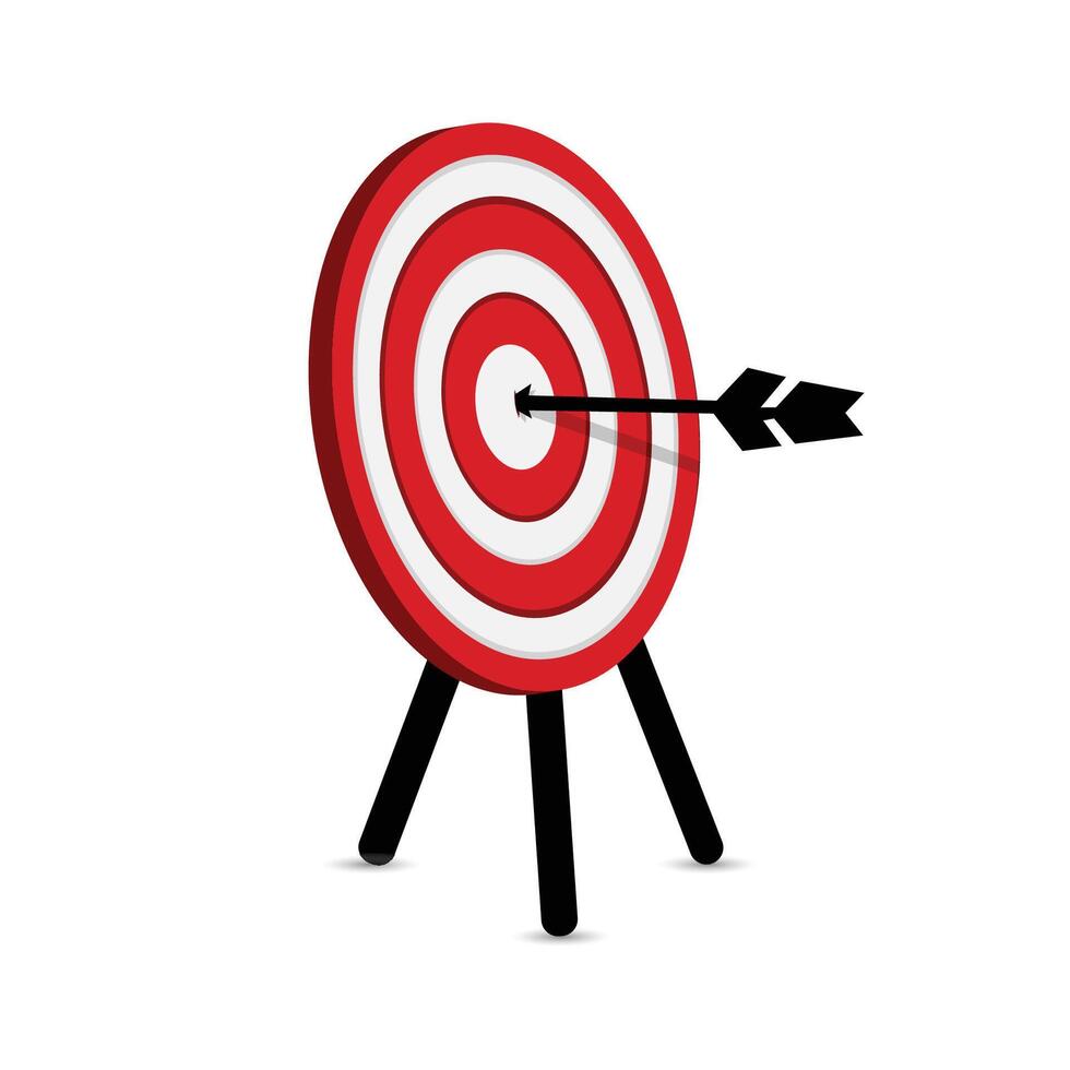 The Power of a Target with Arrow in Design vector