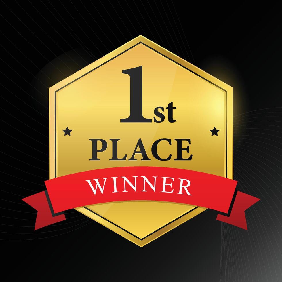 Award-Winning Golden Design vector