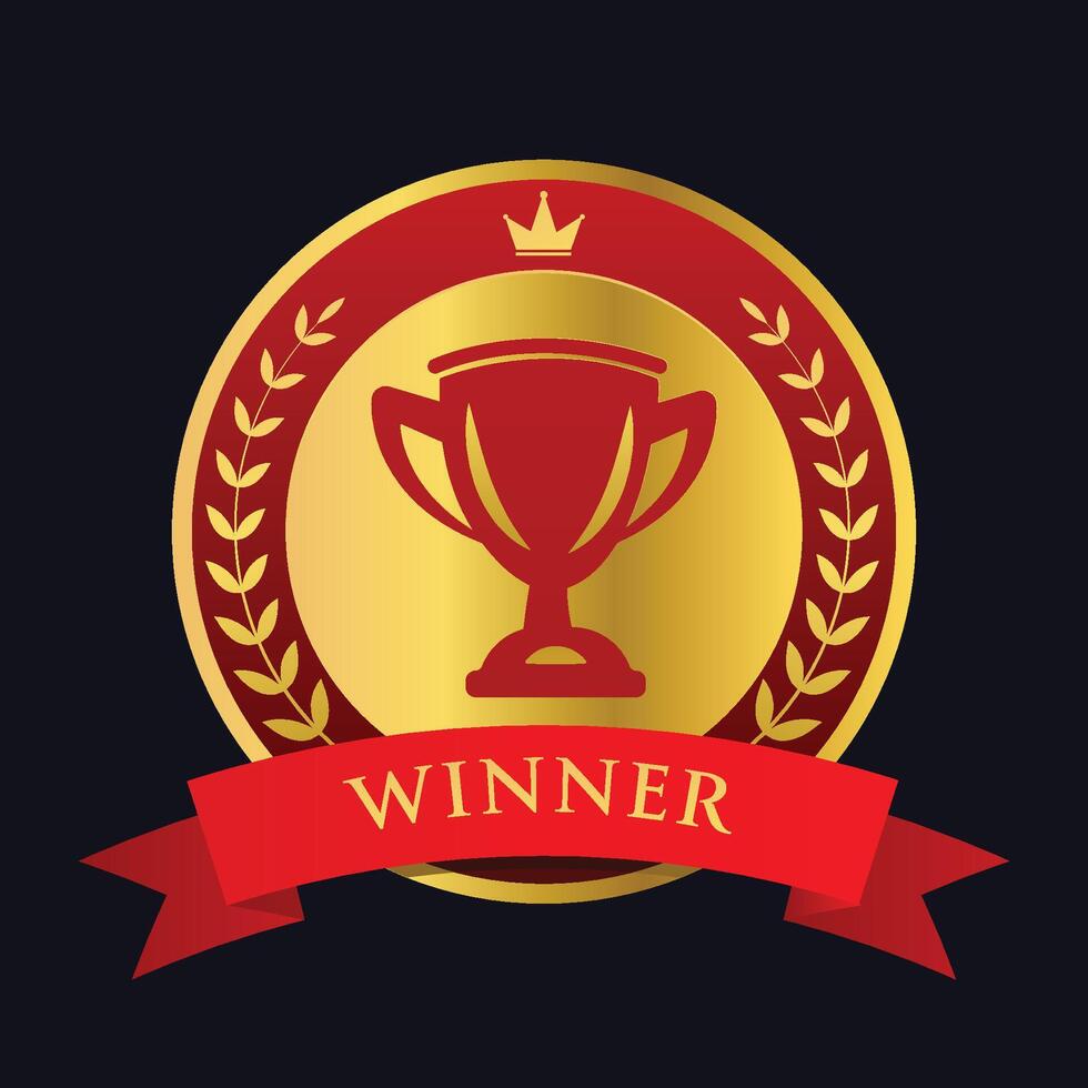 Winner Golden Design Victory Champion Artwork vector