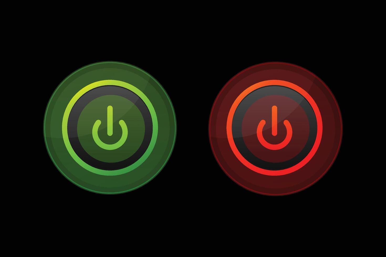 power on off button illustrations vector