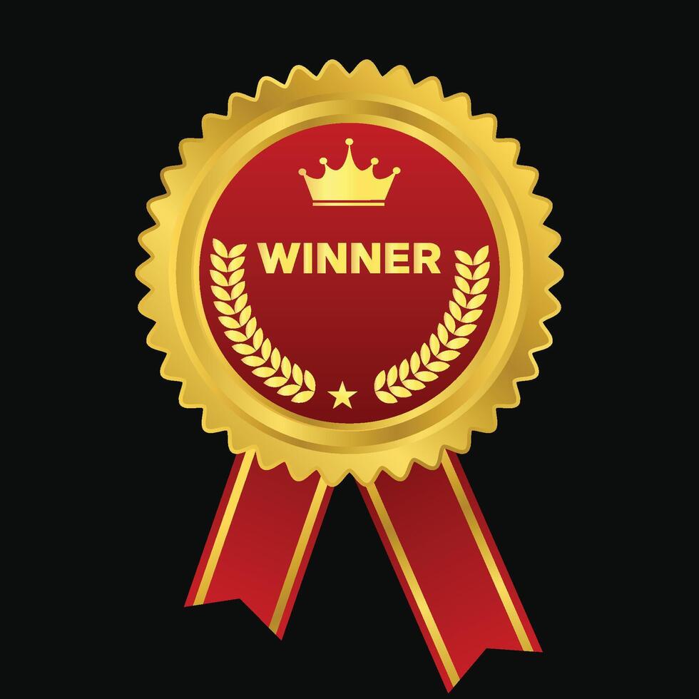 GOLDEN WINNER ICON DESIGN vector