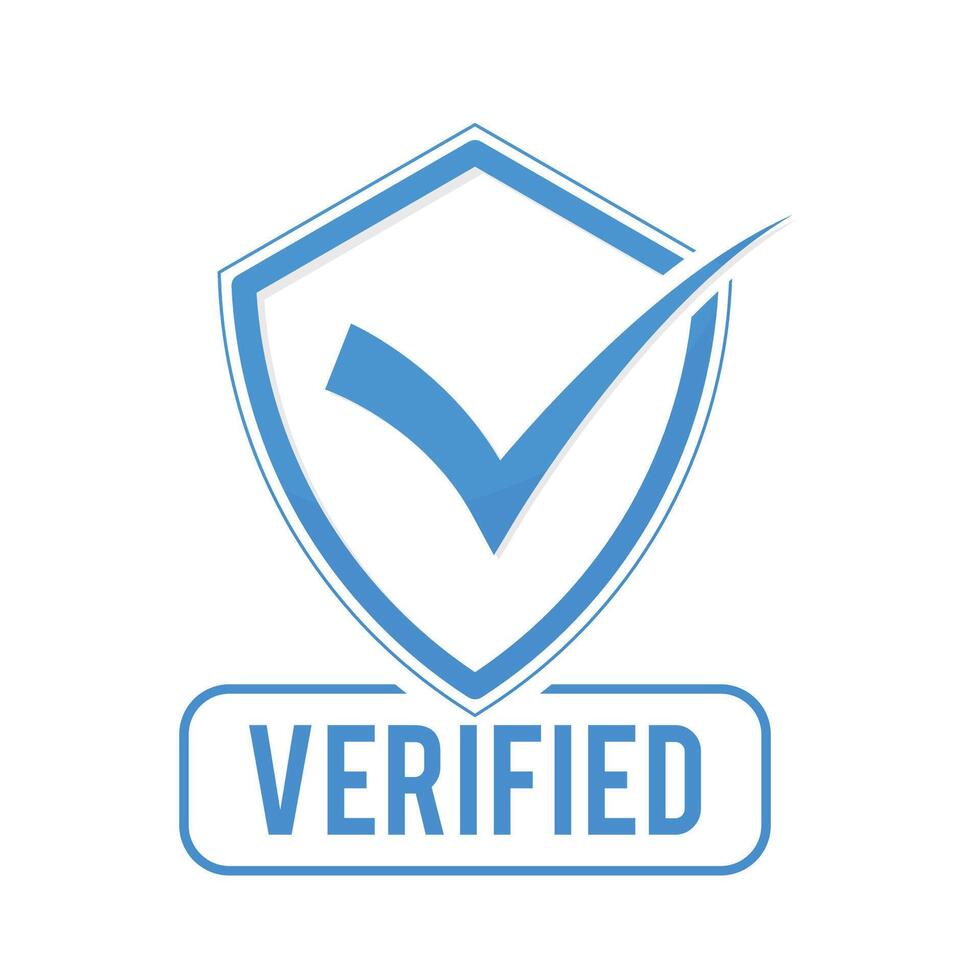 Verified Design with guard shape Illustration vector