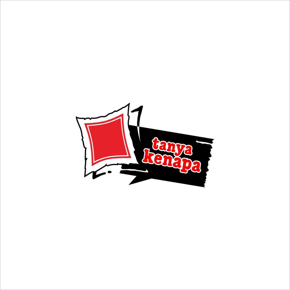 Red banner decorated with writing asking why vector