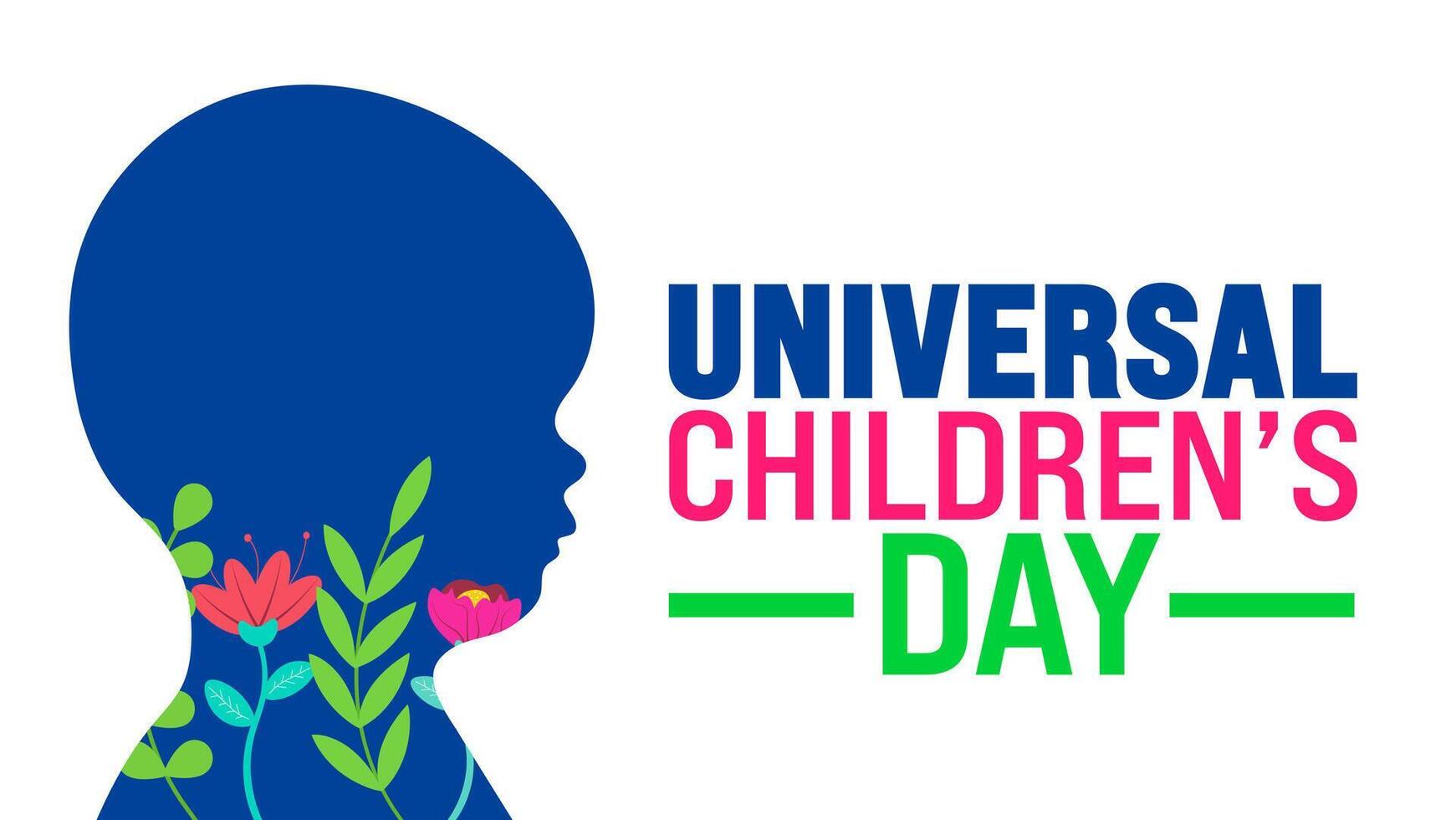 Universal Childrens Day background or banner design template vector