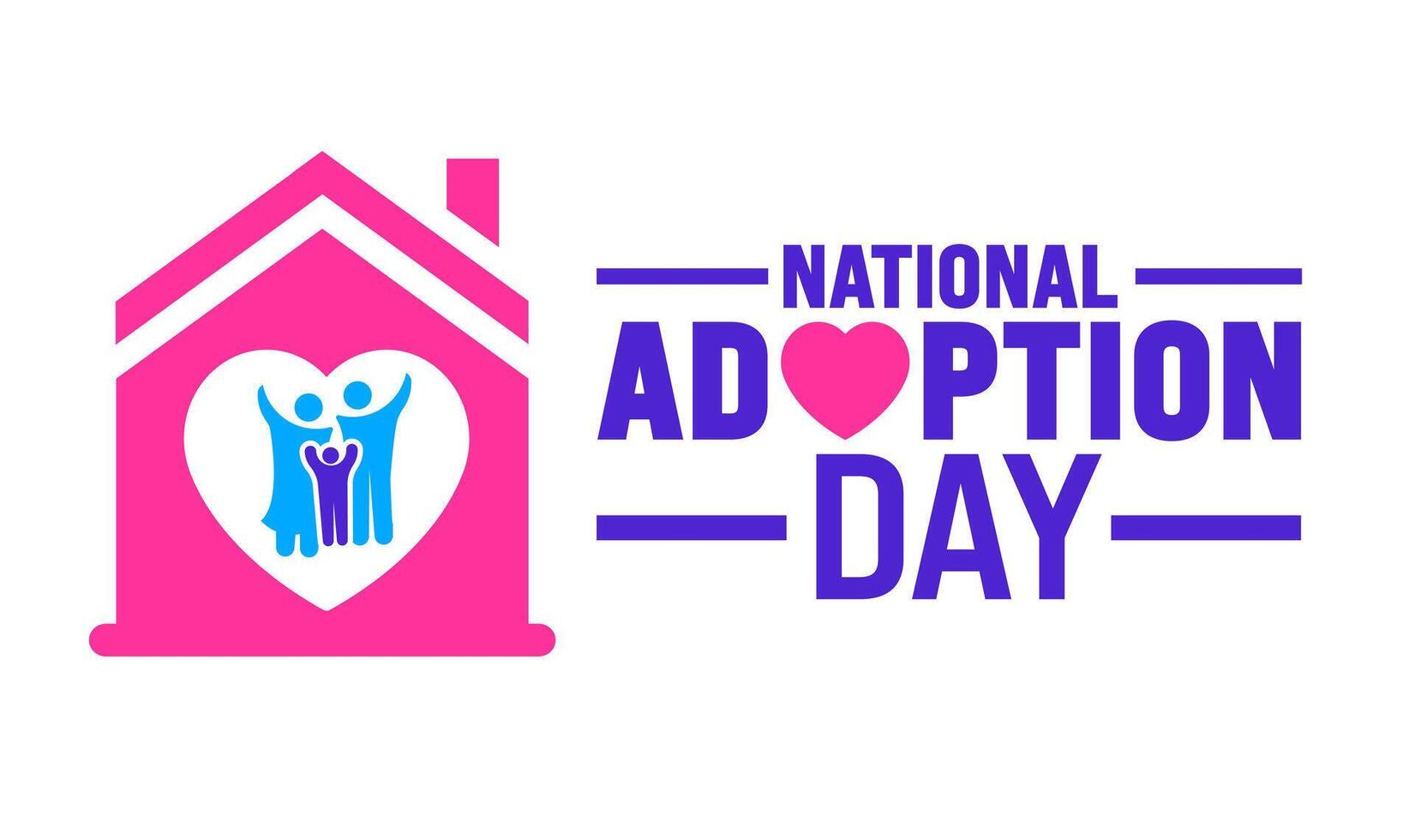 World Adoption Day background or banner design template vector