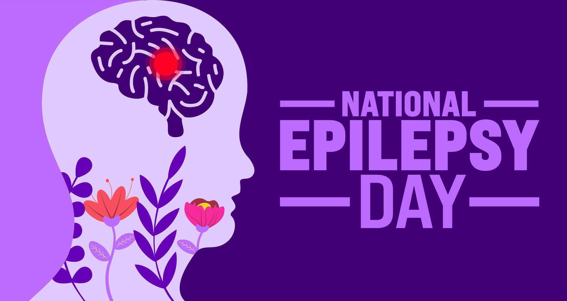 National Epilepsy Day background or banner design template vector