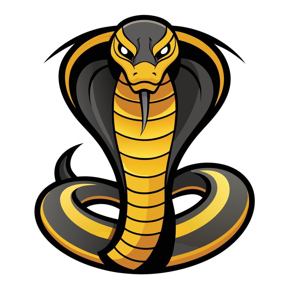 Cobra Artwork Featuring Intricate Details and Unique Design Elements for Creative Projects vector