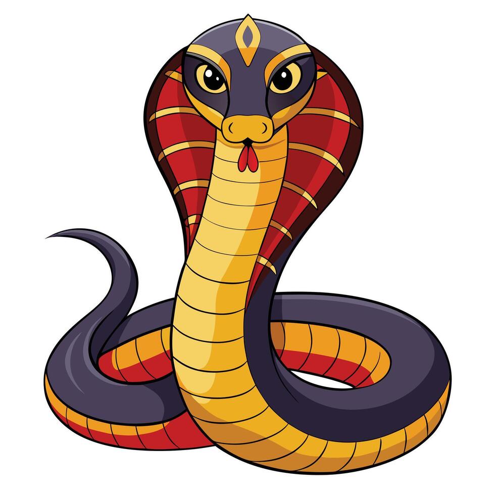 Majestic King Cobra Illustration for Stunning Graphic Designs and Projects vector