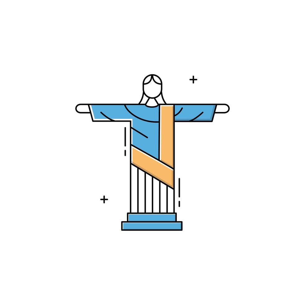 Christ the Redeemer Icon Design vector