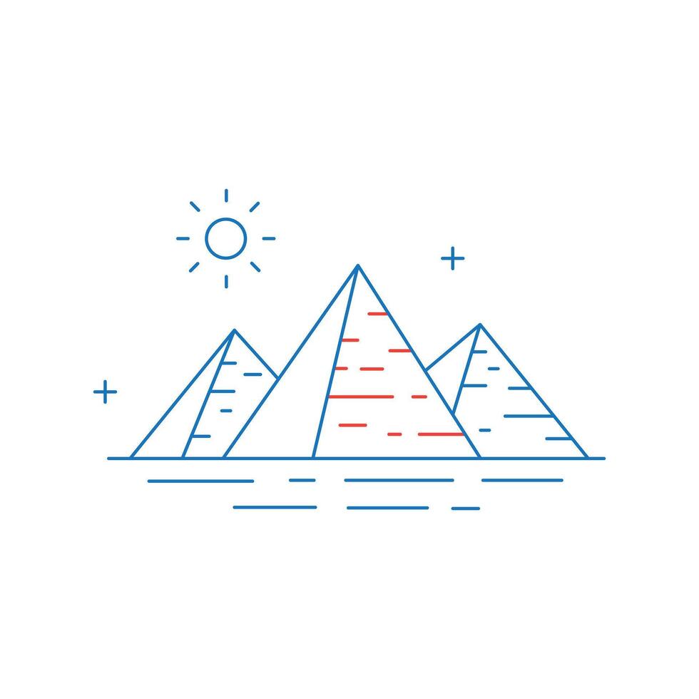 Giza Pyramid Icon Design vector