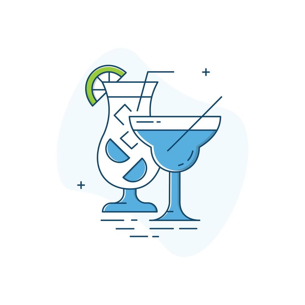 Drink Cocktails Icon Design vector