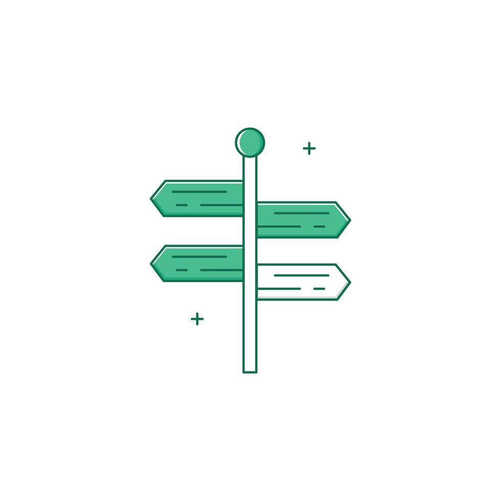 Direction Post Icon Design vector