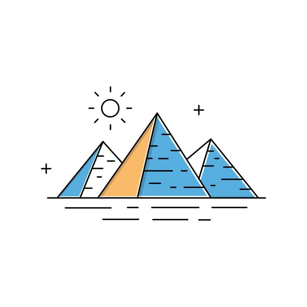 Giza Pyramid Icon Design vector