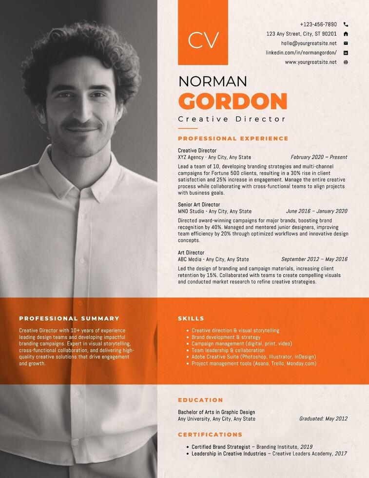 Creative Director Resume Template