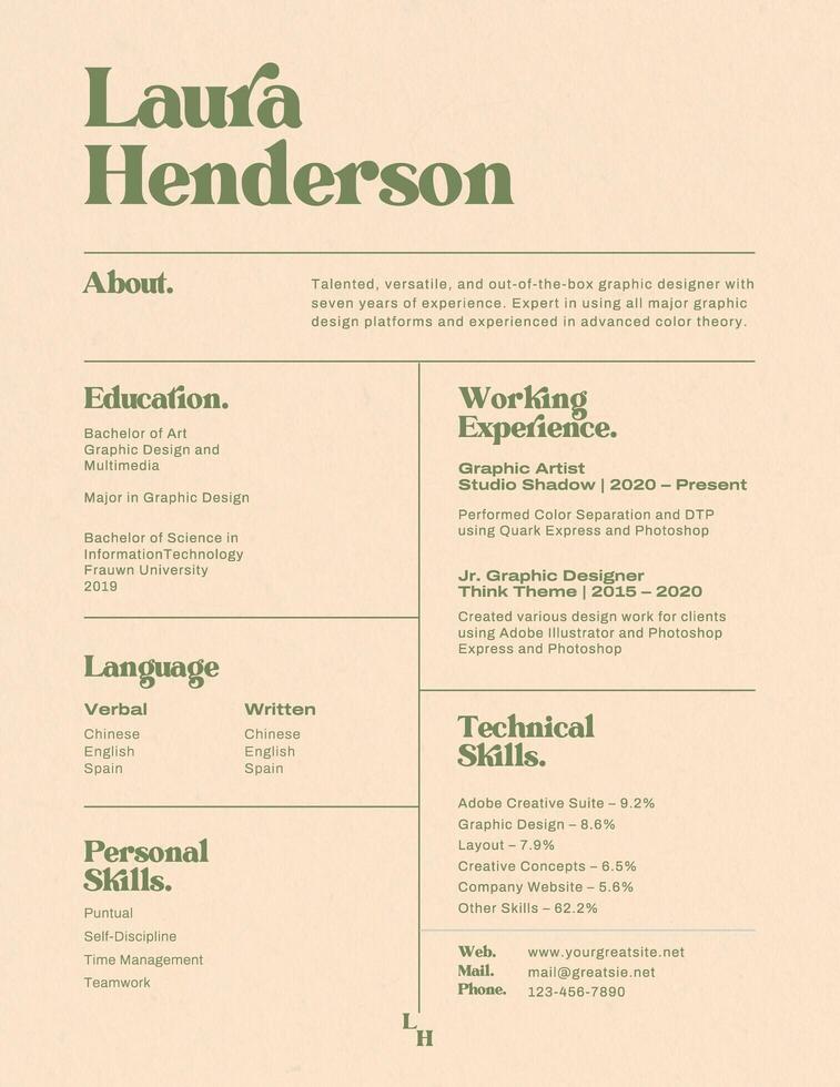 professional resume design template