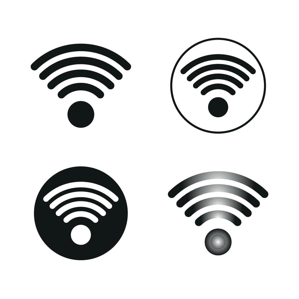 Wifi icon white background isolated image vector