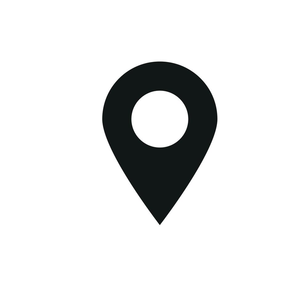 Location icon white background vector