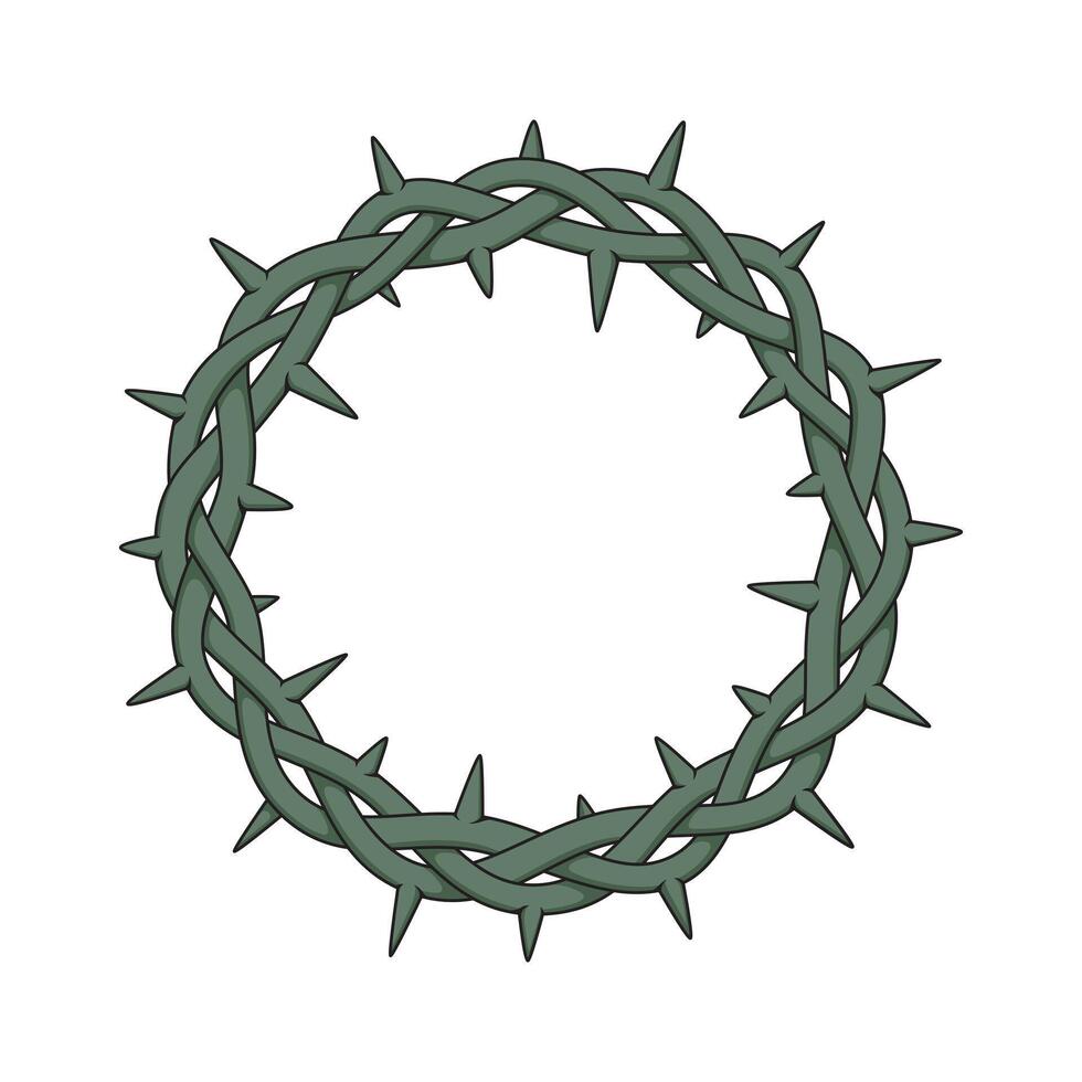 Branch with thorns in the shape of a circle vector