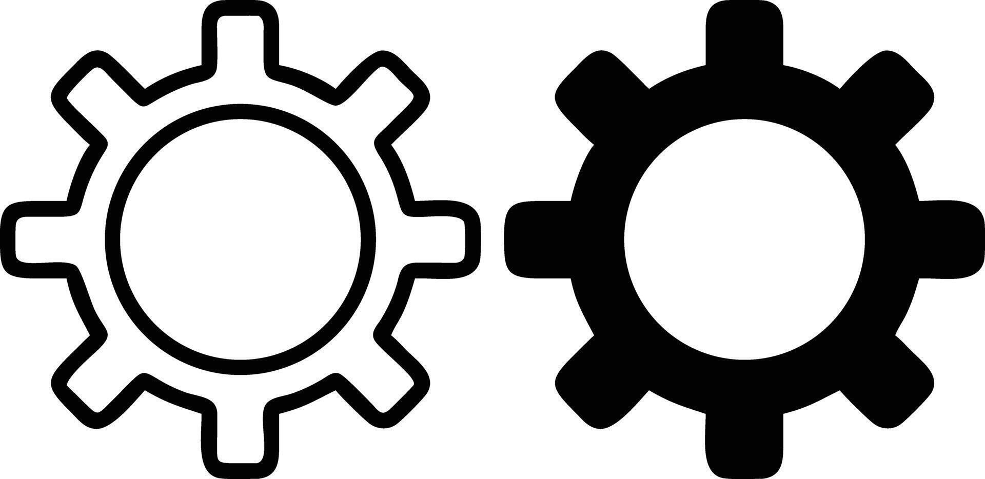 Setting silhouette icon line art vector