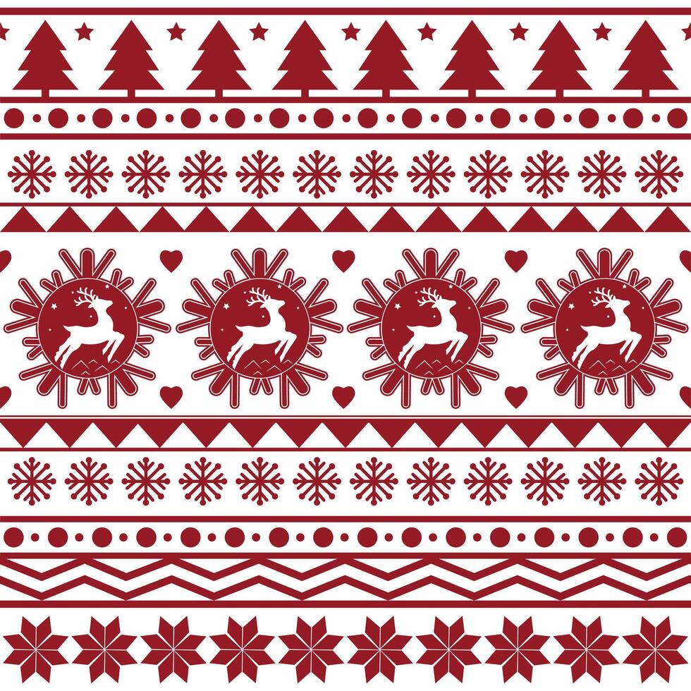 Seamless Scandinavian pattern for Christmas and New Year for winter hat, ugly sweater, jumper, paper or other designs. vector