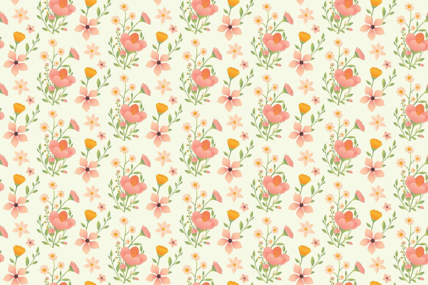 A pattern with flowers on it vector