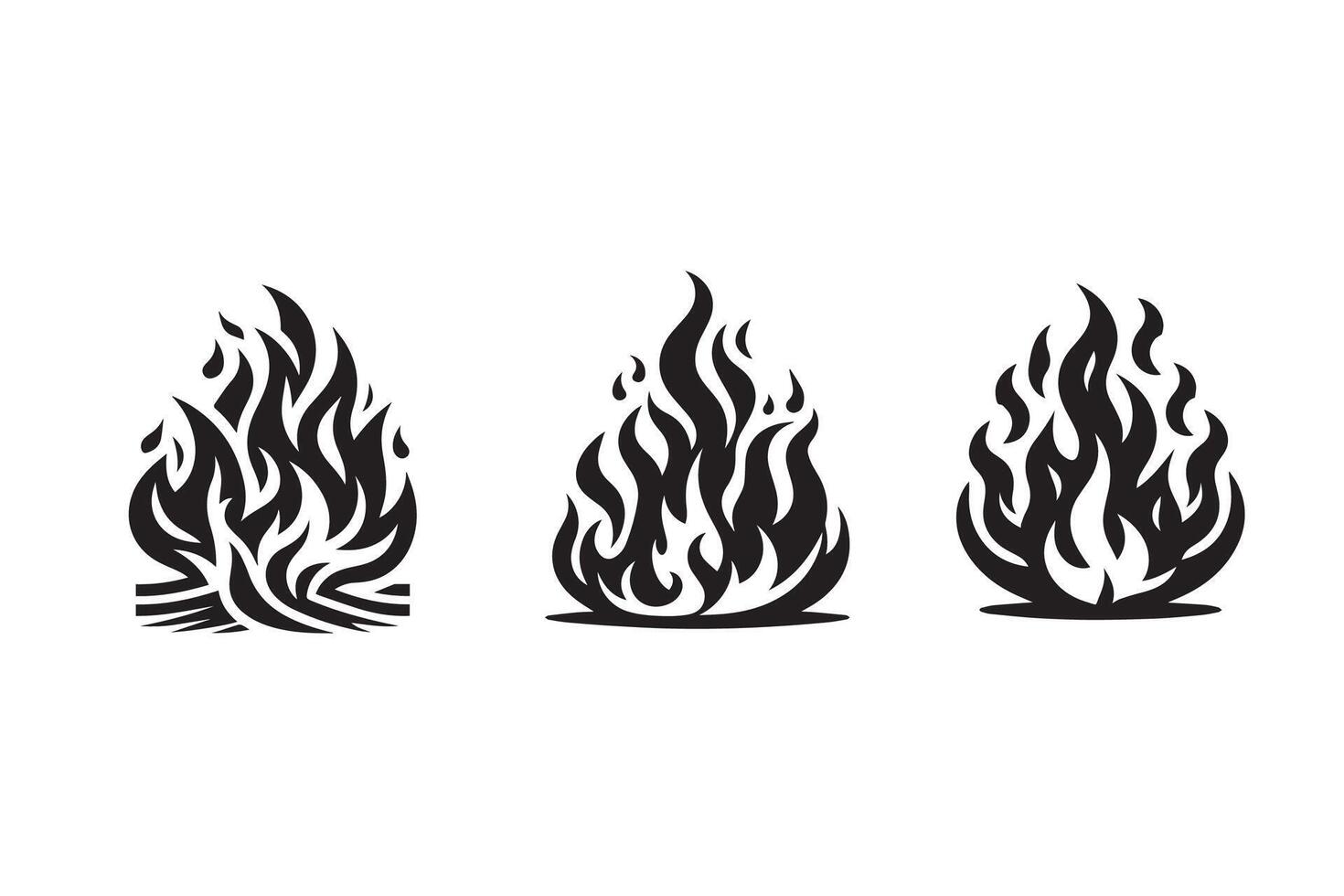 Fire Flame Silhouette Illustration vector