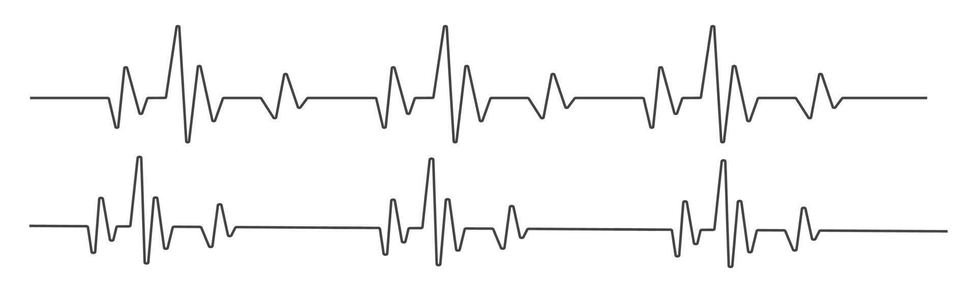 Heart beat cardio rhythm line. ECG EKG electrocardiogram medicine test. Heartbeat pulse. Diagram, monitor curve graph vector