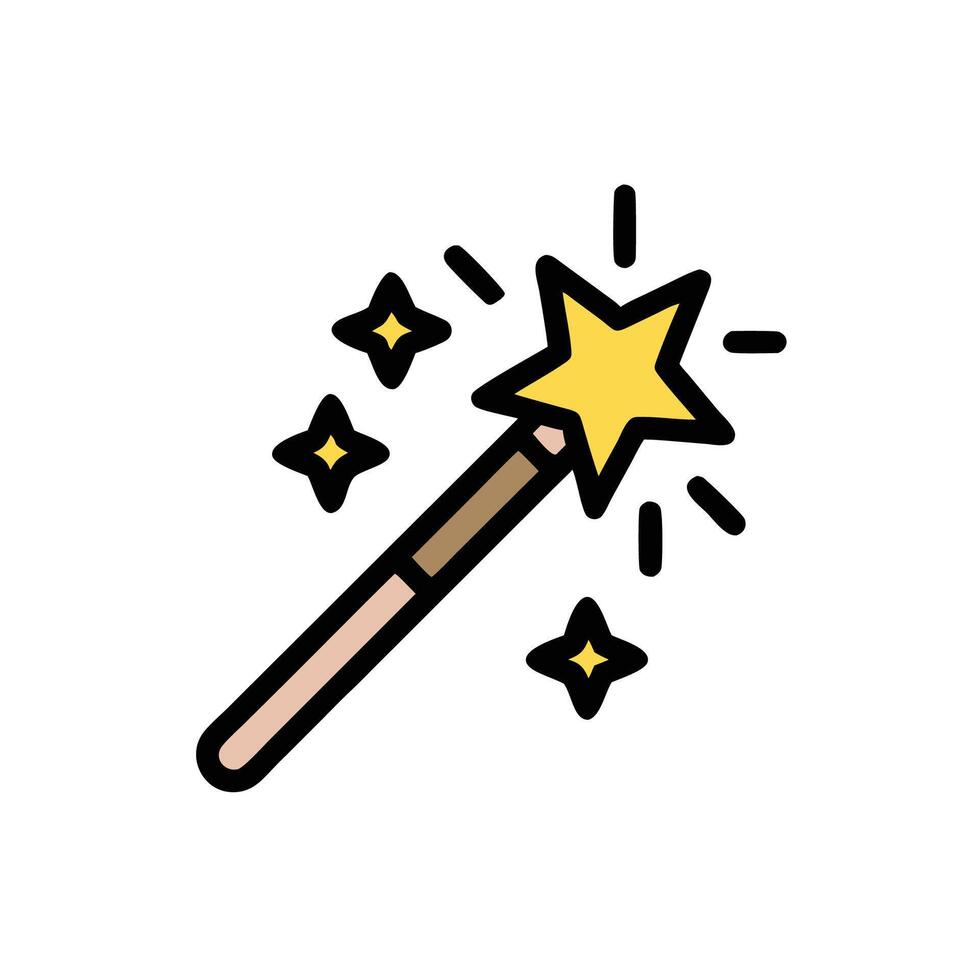 magic wand icon illustration vector