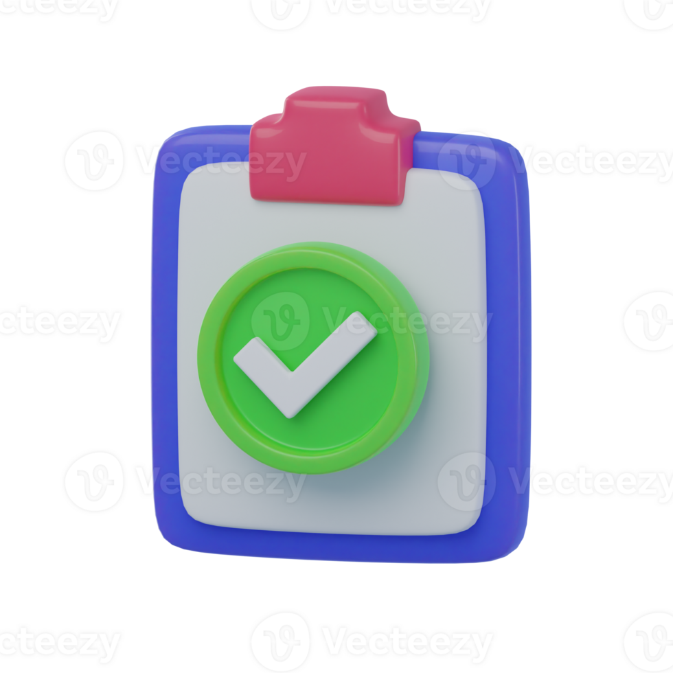 3D Audit Verification Checklist Icon png