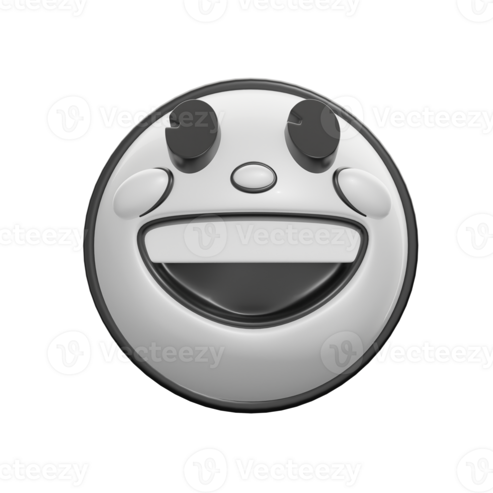 3D Retro Grinning Emoticon Face Icon Icon png