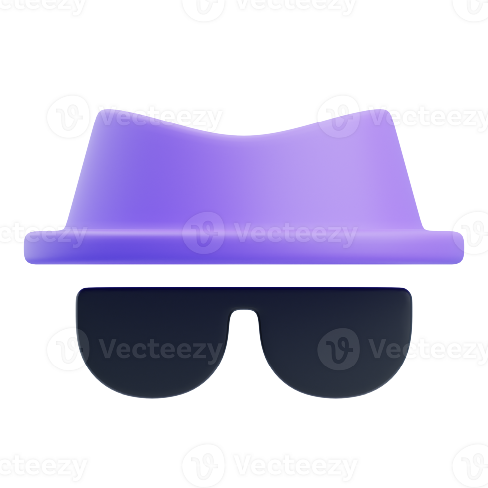 3D Incognito Security Icon Design png