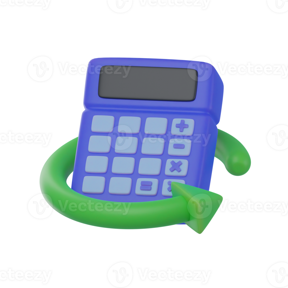 3D Accounting Audit Process Recalculation Icon png