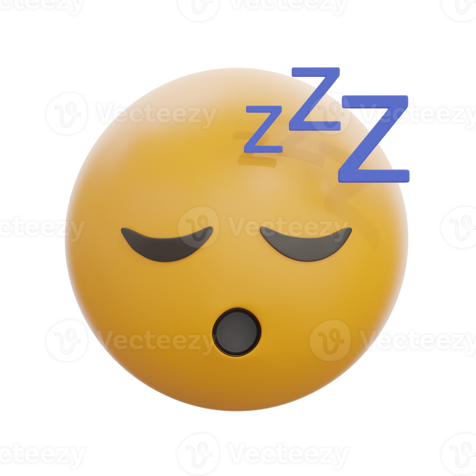 3D Sleeping Face Emoji Emoticon Icon png