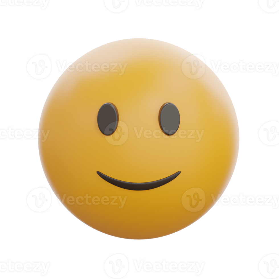 3D Slightly Smiling Face Emoji Icon png