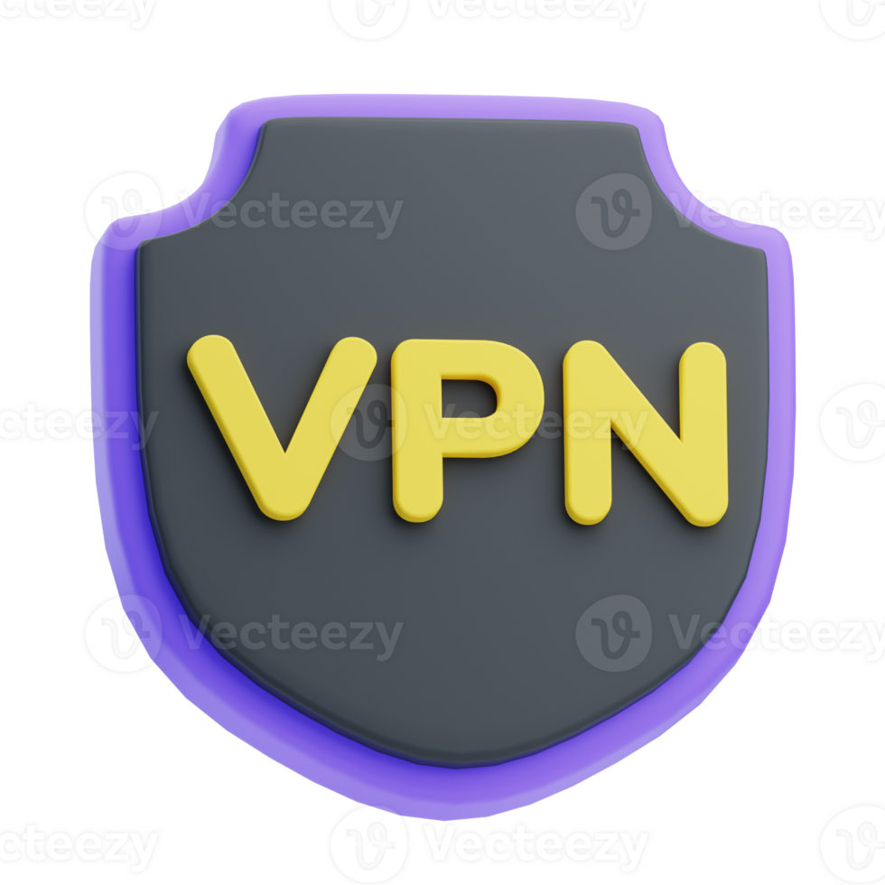 3D VPN Shield Security Icon Design png