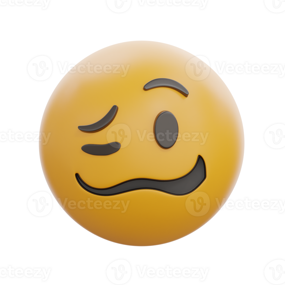 3D Woozy Face Emoji Emoticon Icon png
