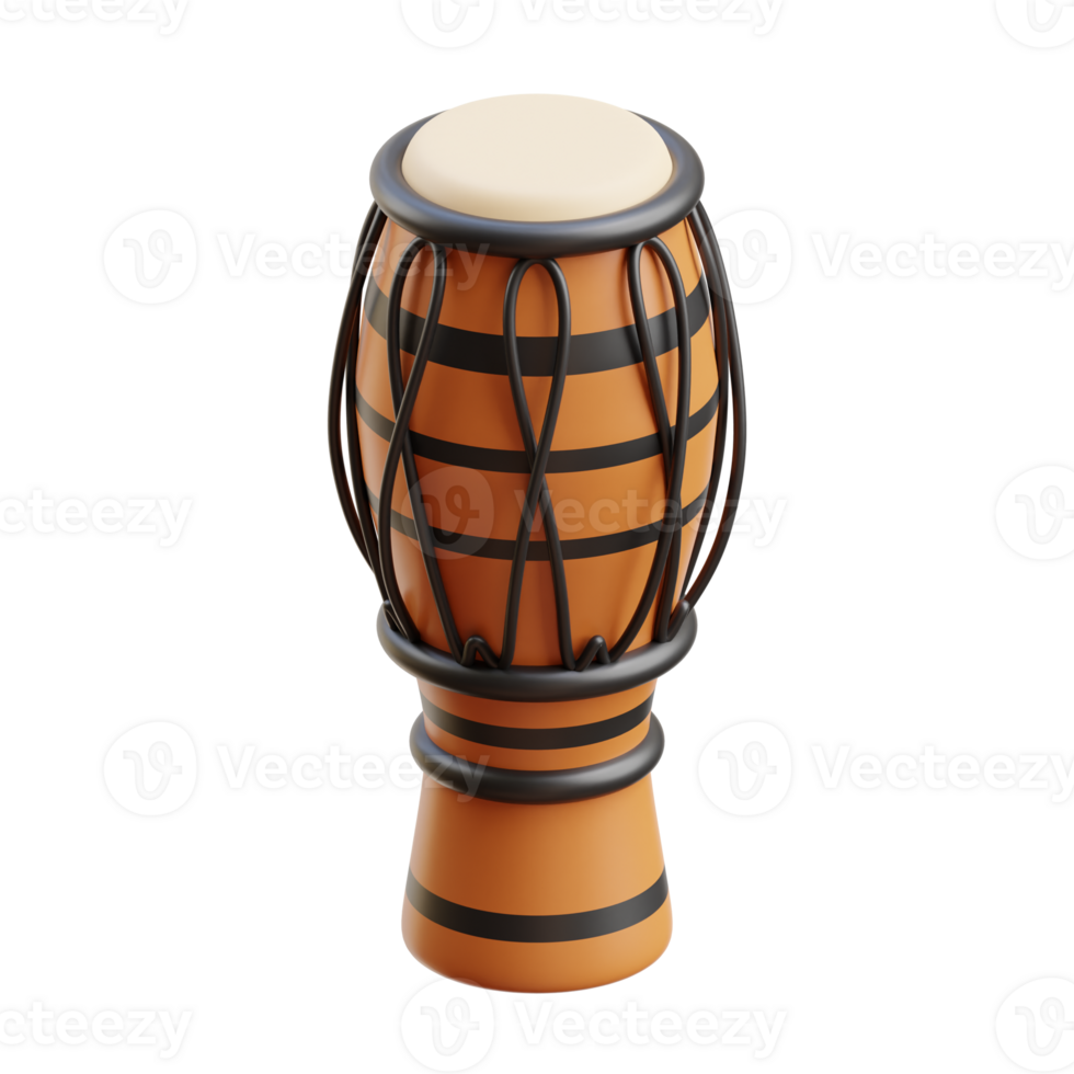 3D Brazilian Atabaque Drum Percussion Instrument png