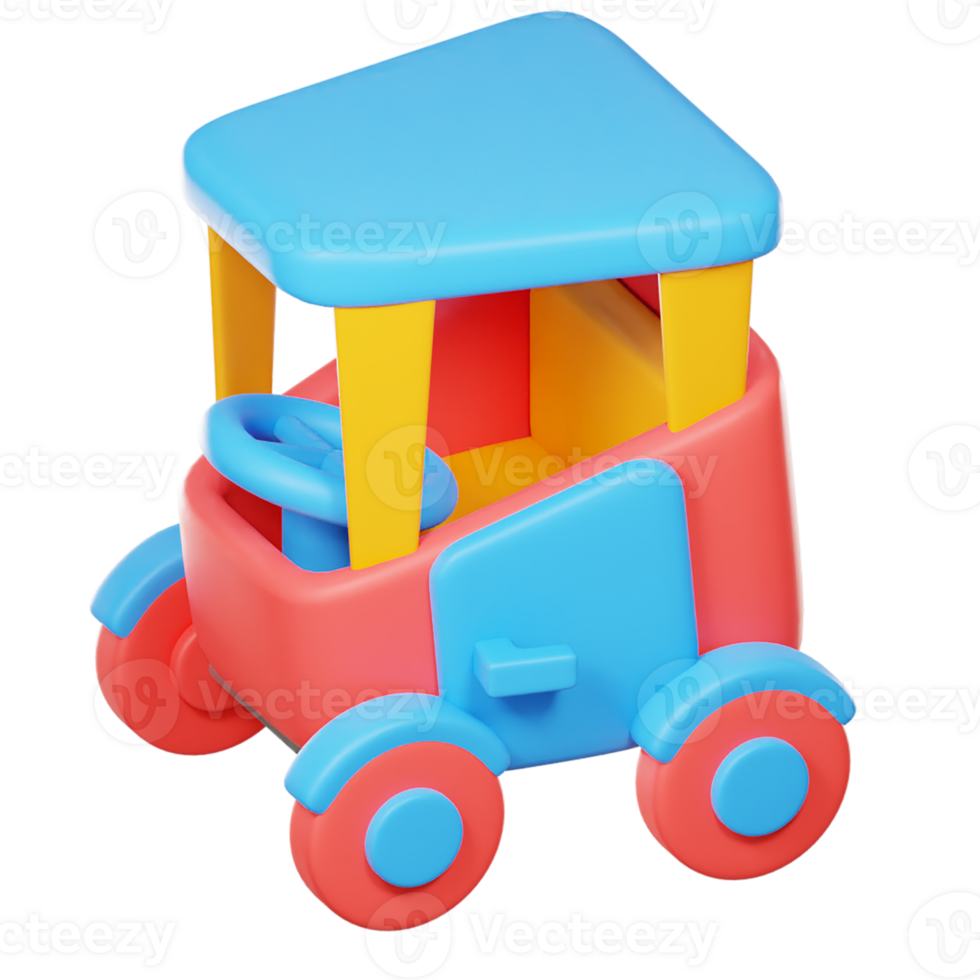 Colorful 3D Toy Car for Kids png
