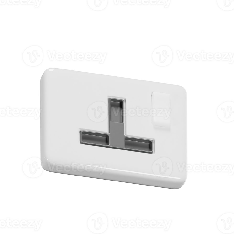 3D Modern Train Charger Socket Design png