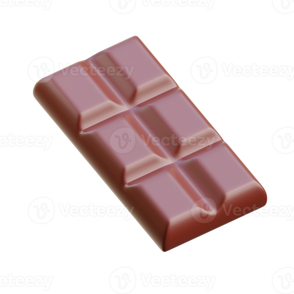 3D Dutch Chocolate Bar Render png