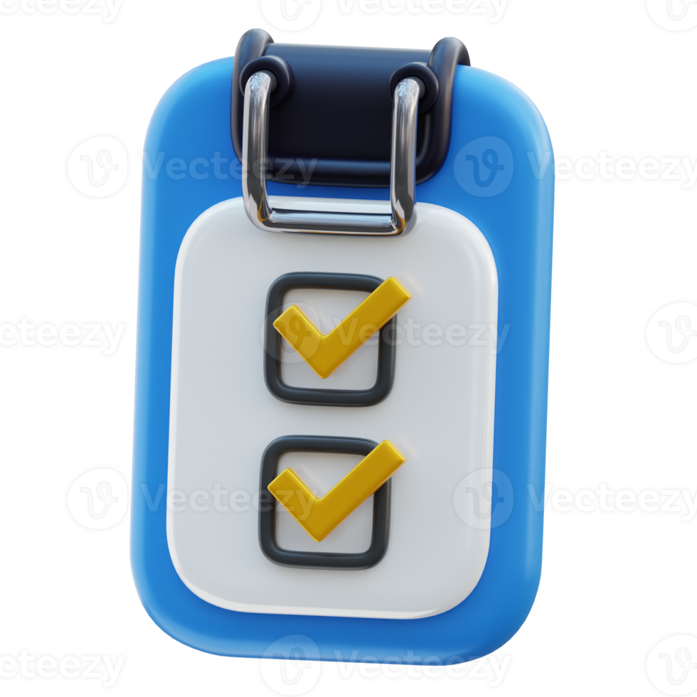 3D Business Task Management Checklist png