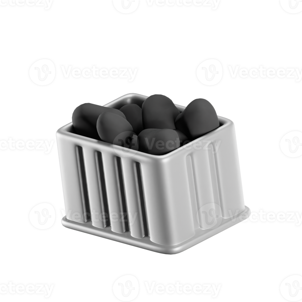 3D Train Coal Container Illustration png