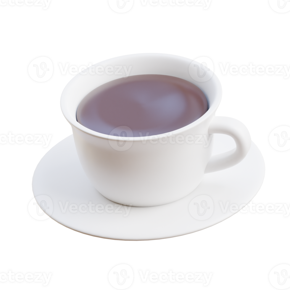 3D Netherlands Coffee Cup On Saucer png