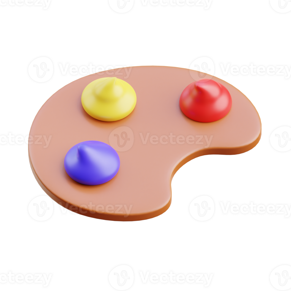 3D Dutch Color Palette Art Design png