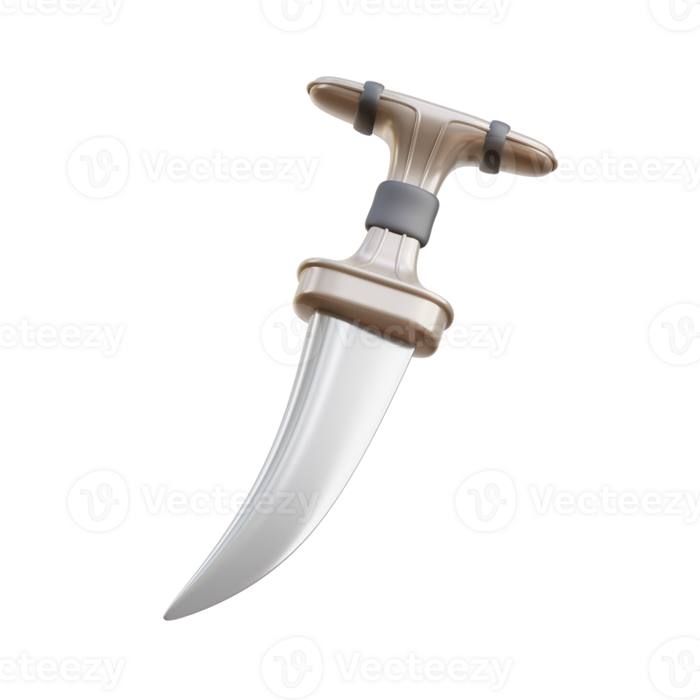 3D Traditional Arabian Dagger Model png
